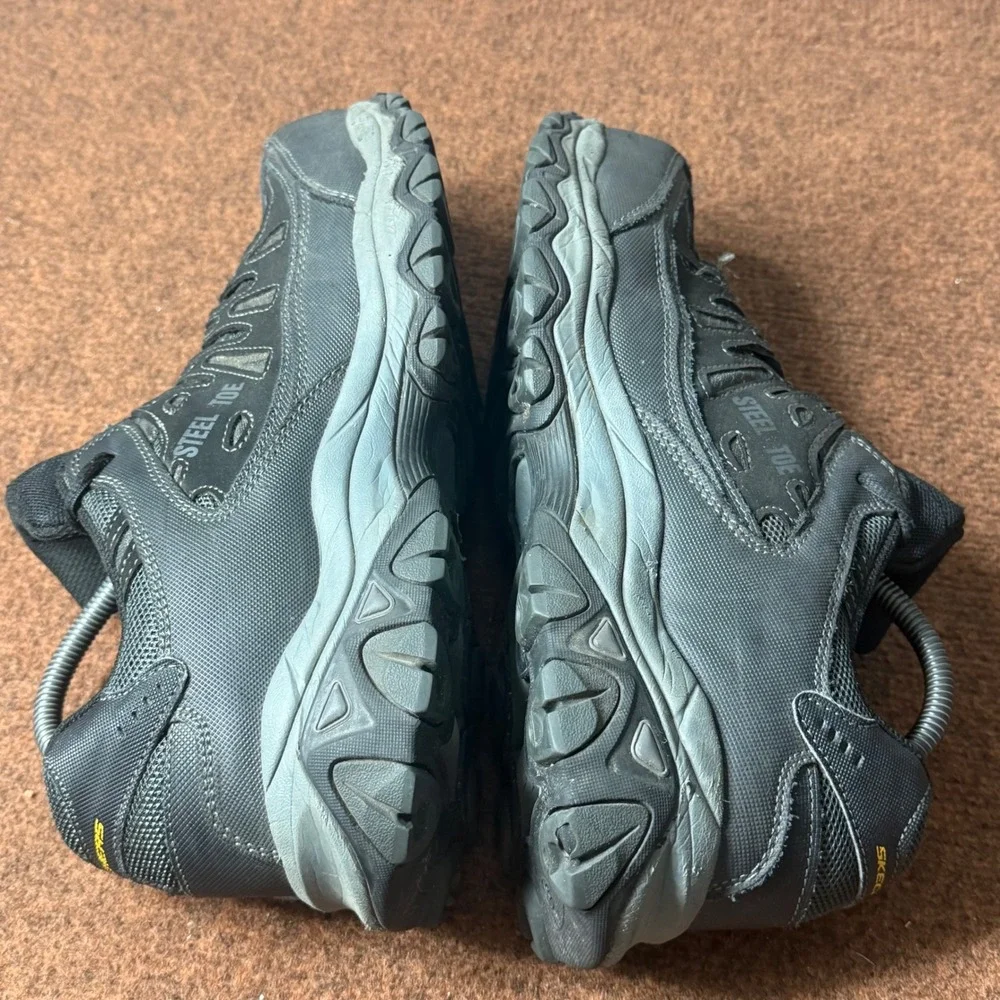Skechers Men's Cankton Steel Toe Work Shoes Black 77055 BKCC Size 10.5 EH Safety